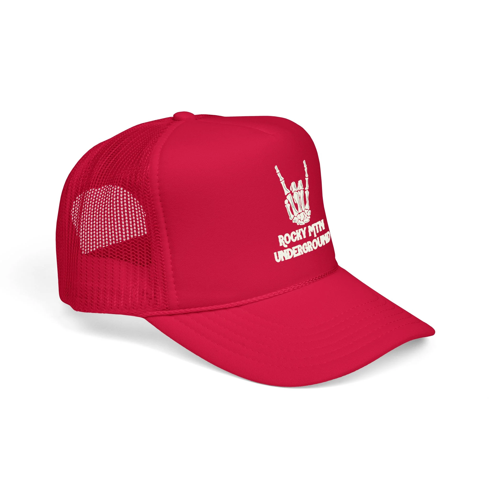 Trucker Hat — 'Rocky Mtn Underground' Skull Hand Logo - Image 10