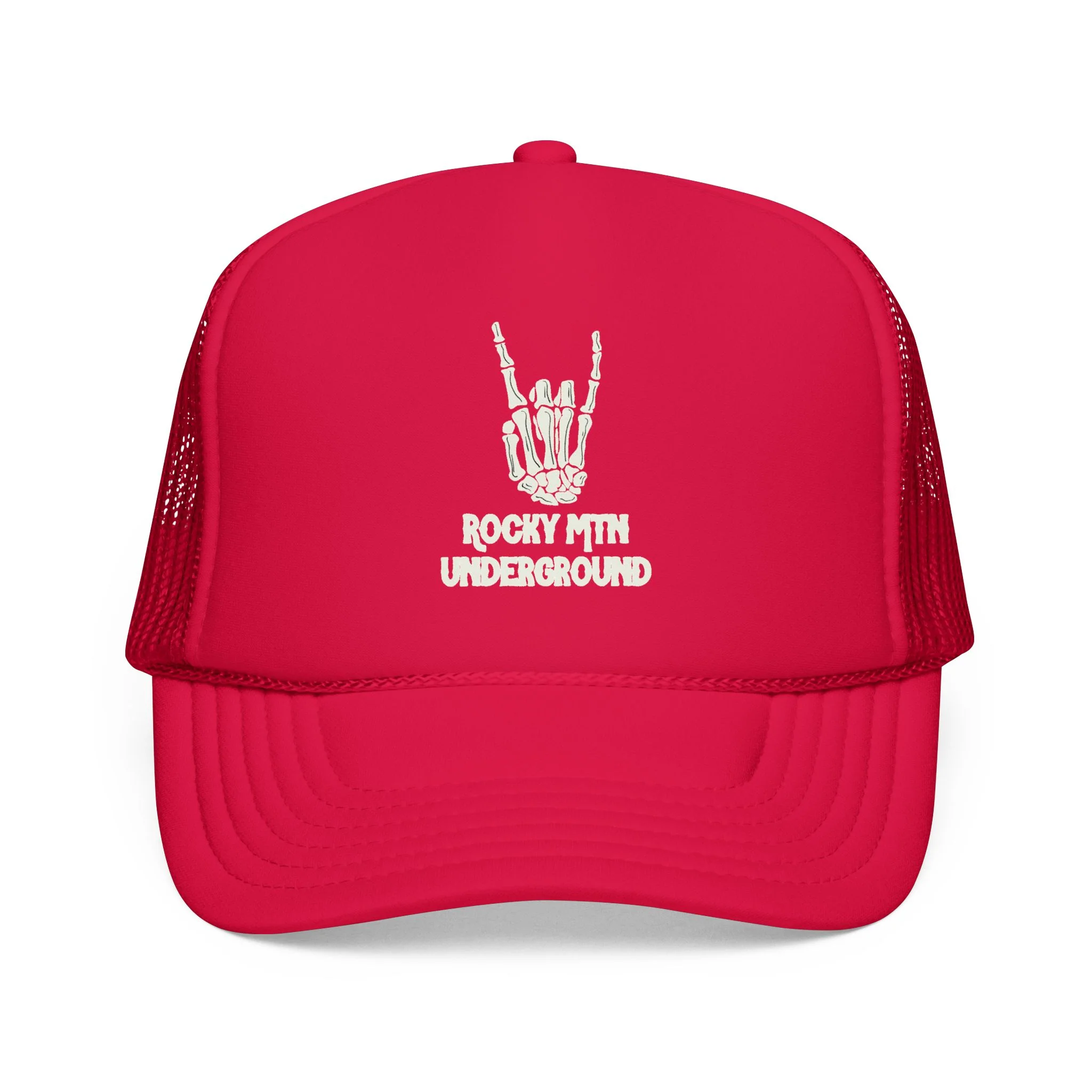 Trucker Hat — 'Rocky Mtn Underground' Skull Hand Logo - Image 3