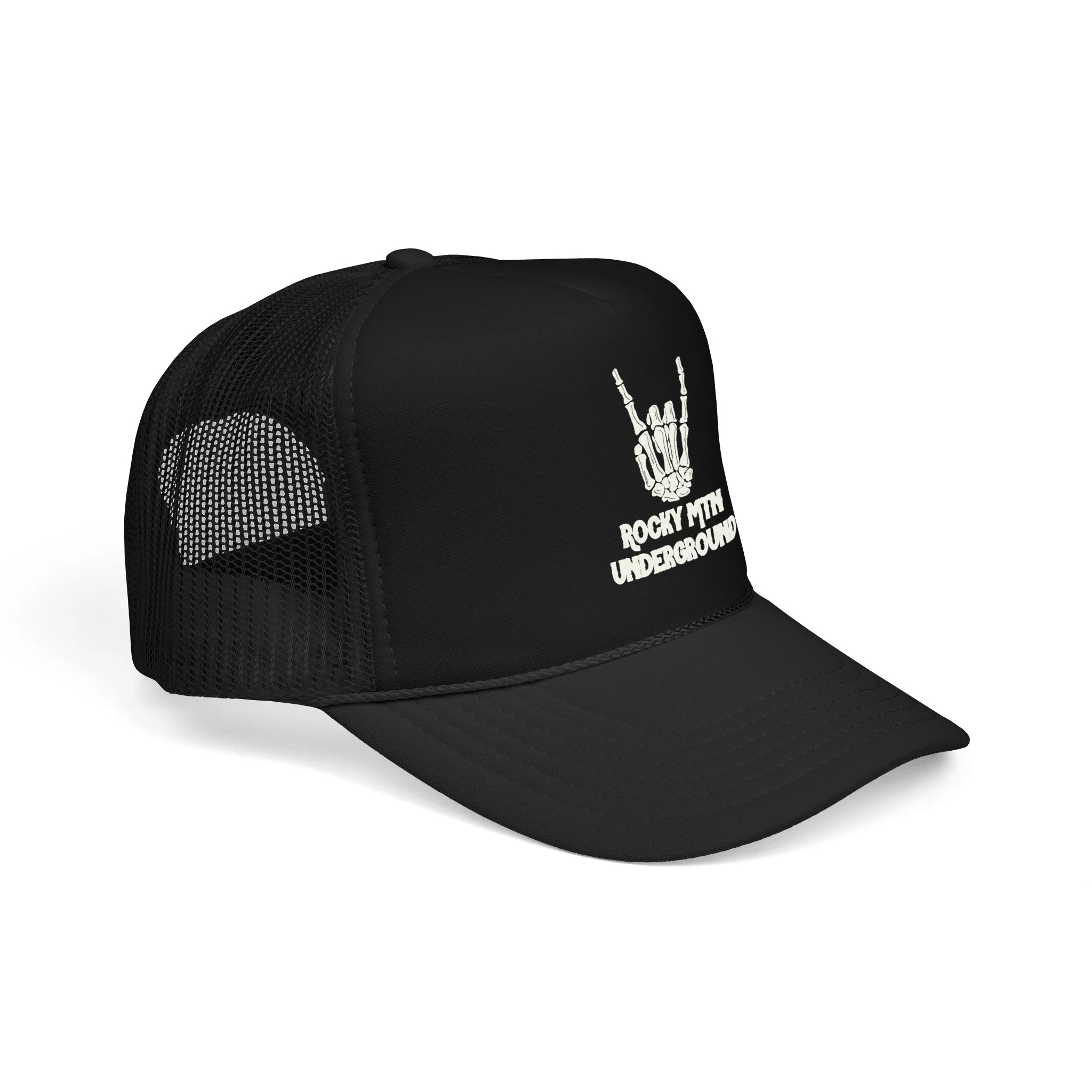 Trucker Hat — 'Rocky Mtn Underground' Skull Hand Logo - Image 4