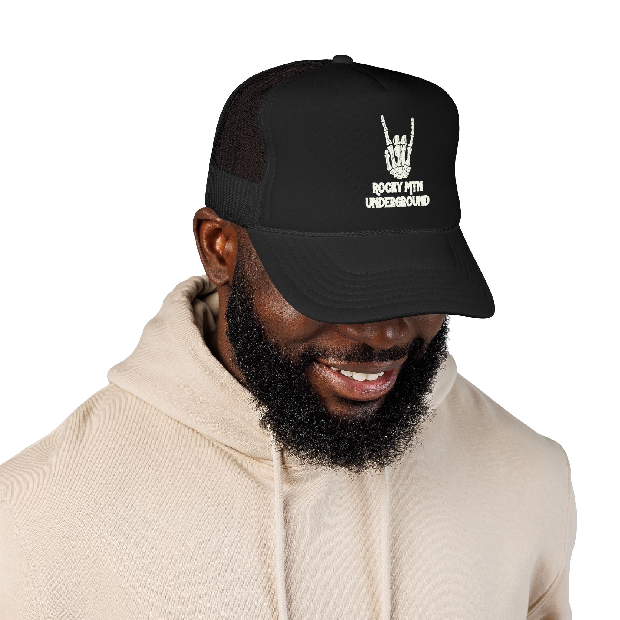 Trucker Hat — 'Rocky Mtn Underground' Skull Hand Logo - Image 5