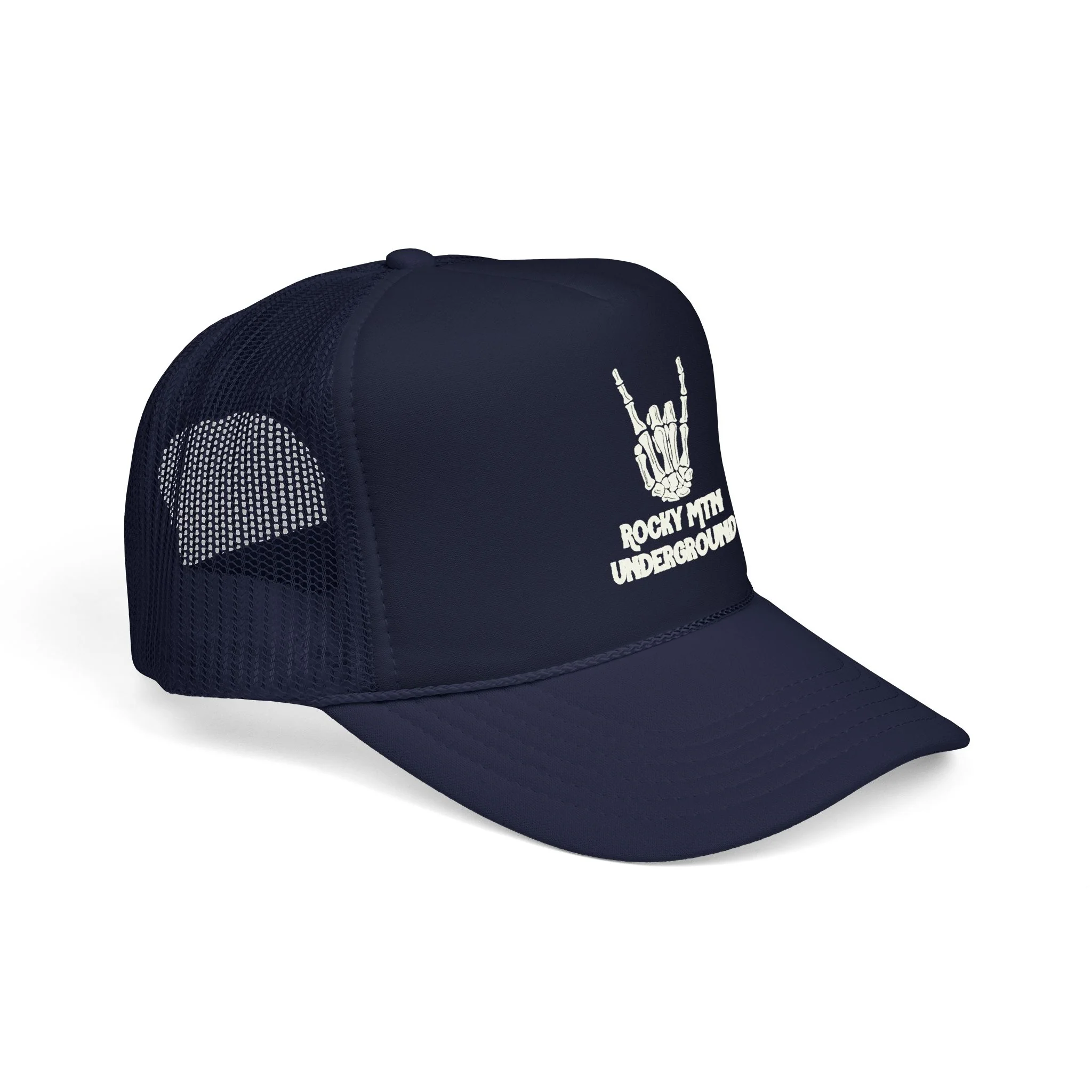 Trucker Hat — 'Rocky Mtn Underground' Skull Hand Logo - Image 7